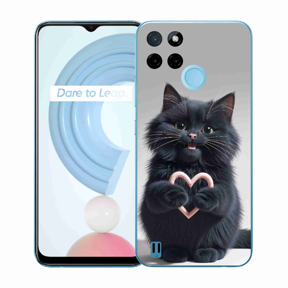 Zselés borítás mmCase a Realme C21Y/C25Y készülékhez - cat love 3