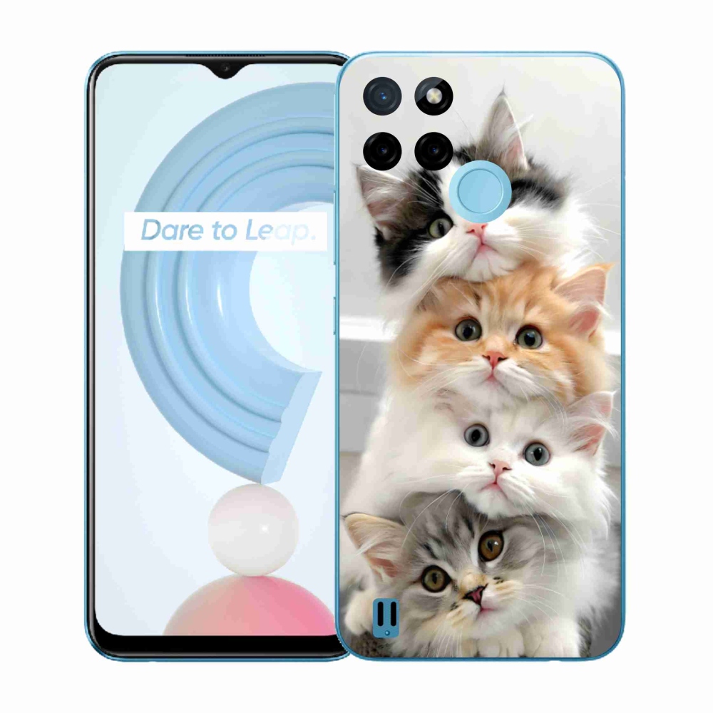 Zselés borító mmCase a Realme C21Y/C25Y készülékhez - cat group