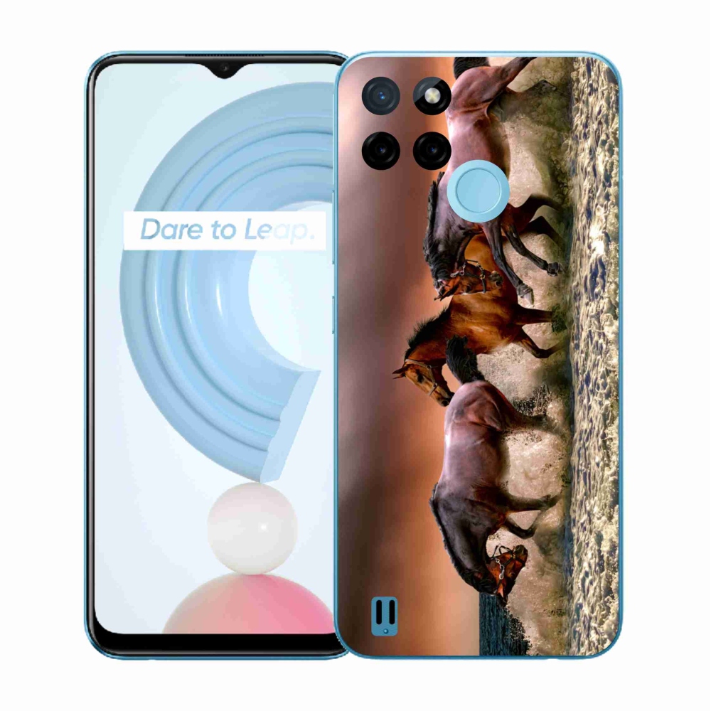 Zselés borítás mmCase a Realme C21Y/C25Y készülékhez - lovak 1
