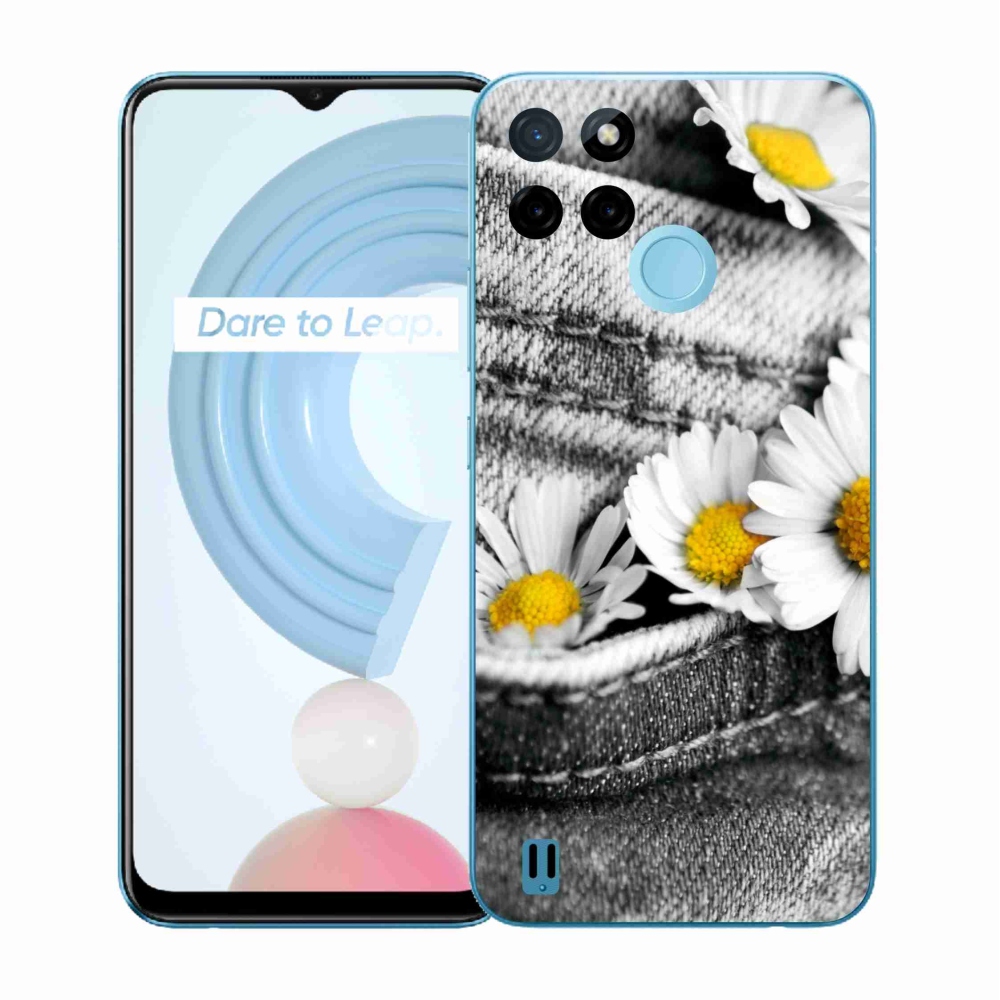 Zselés borító mmCase a Realme C21Y/C25Y készülékhez - margarétás