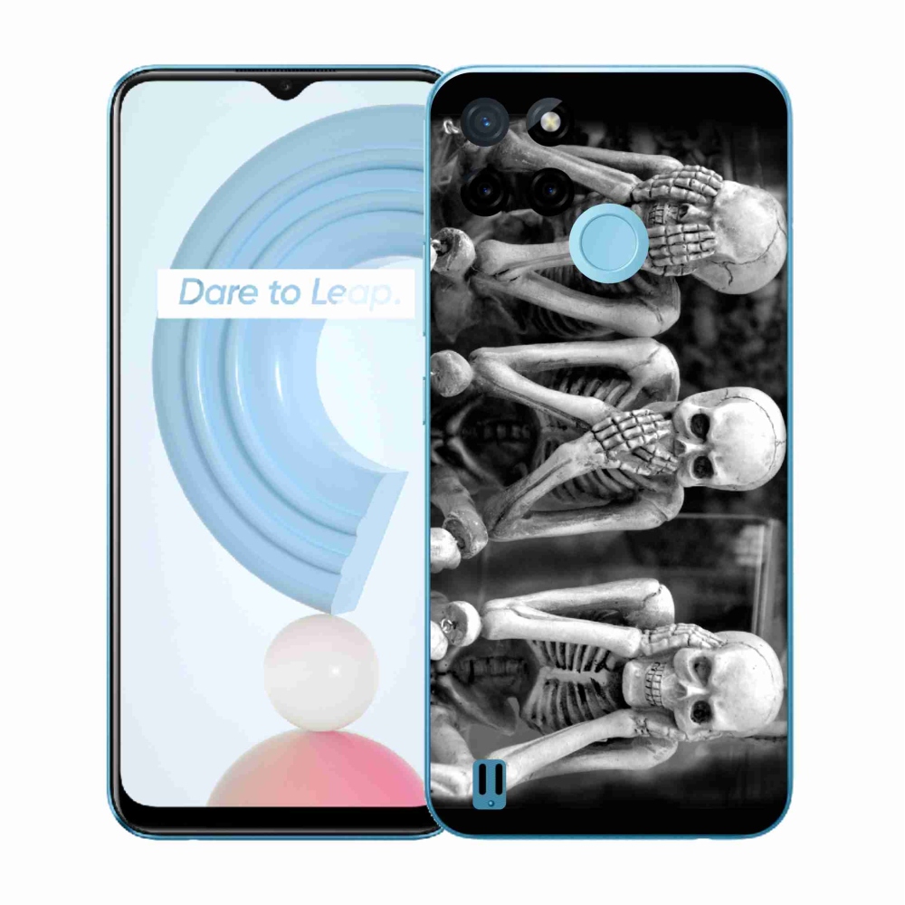 Zselés borítás mmCase a Realme C21Y/C25Y készülékhez - csontvázak