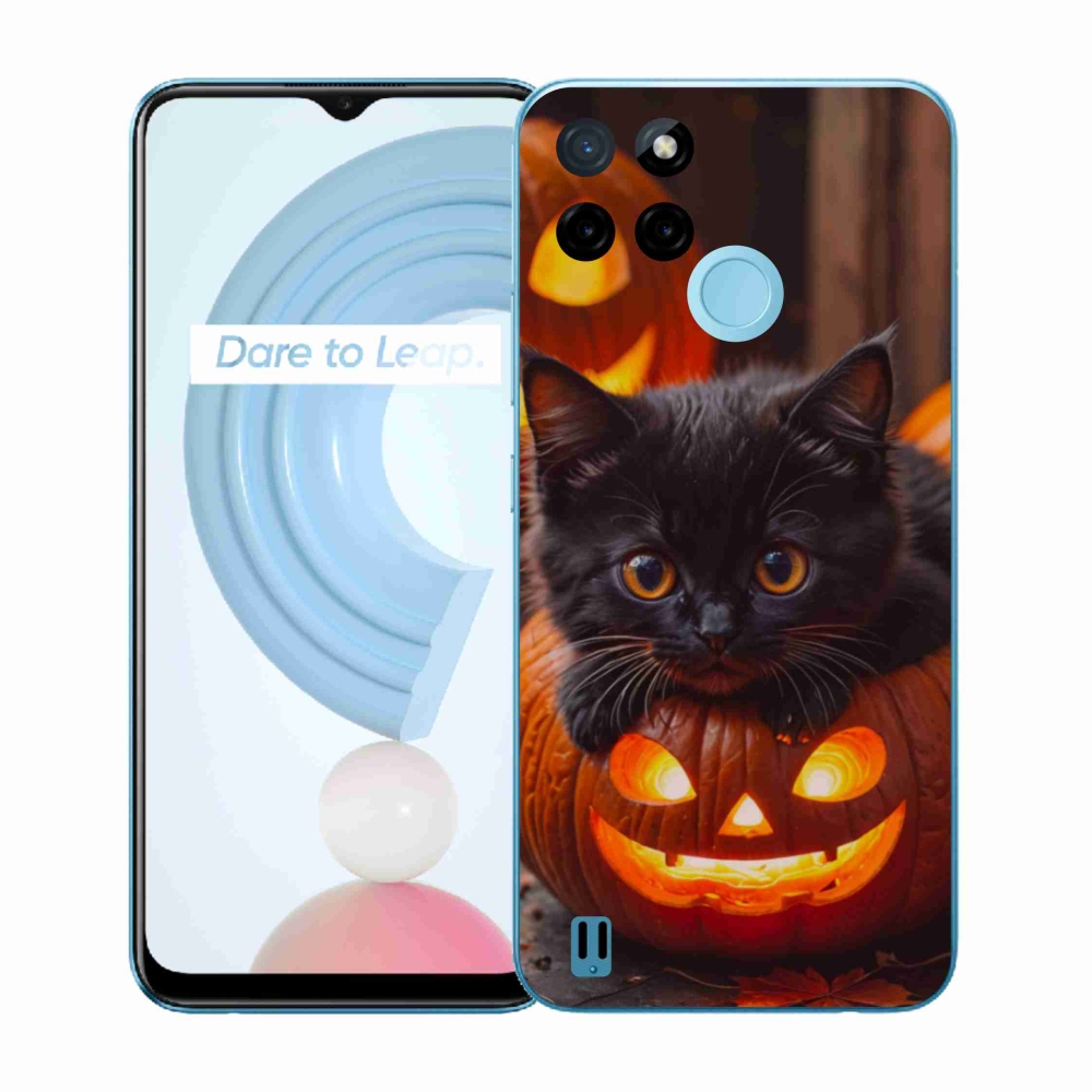 Zselés borítás mmCase a Realme C21Y/C25Y készülékhez - cica és tök