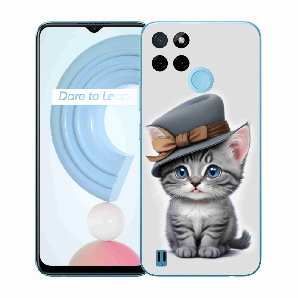 Zselés borítás mmCase a Realme C21Y/C25Y készülékhez - cica sapkával