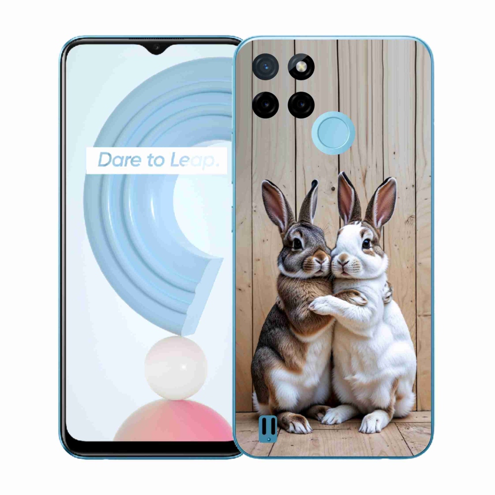 Zselés borítás mmCase a Realme C21Y/C25Y készülékhez - nyúl pár