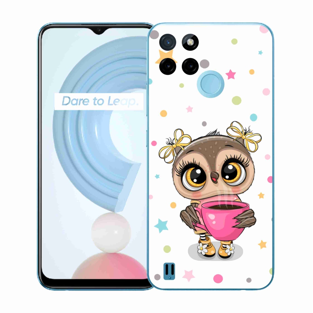 Zselés borító mmCase a Realme C21Y/C25Y készülékhez - rajzfilm bagoly