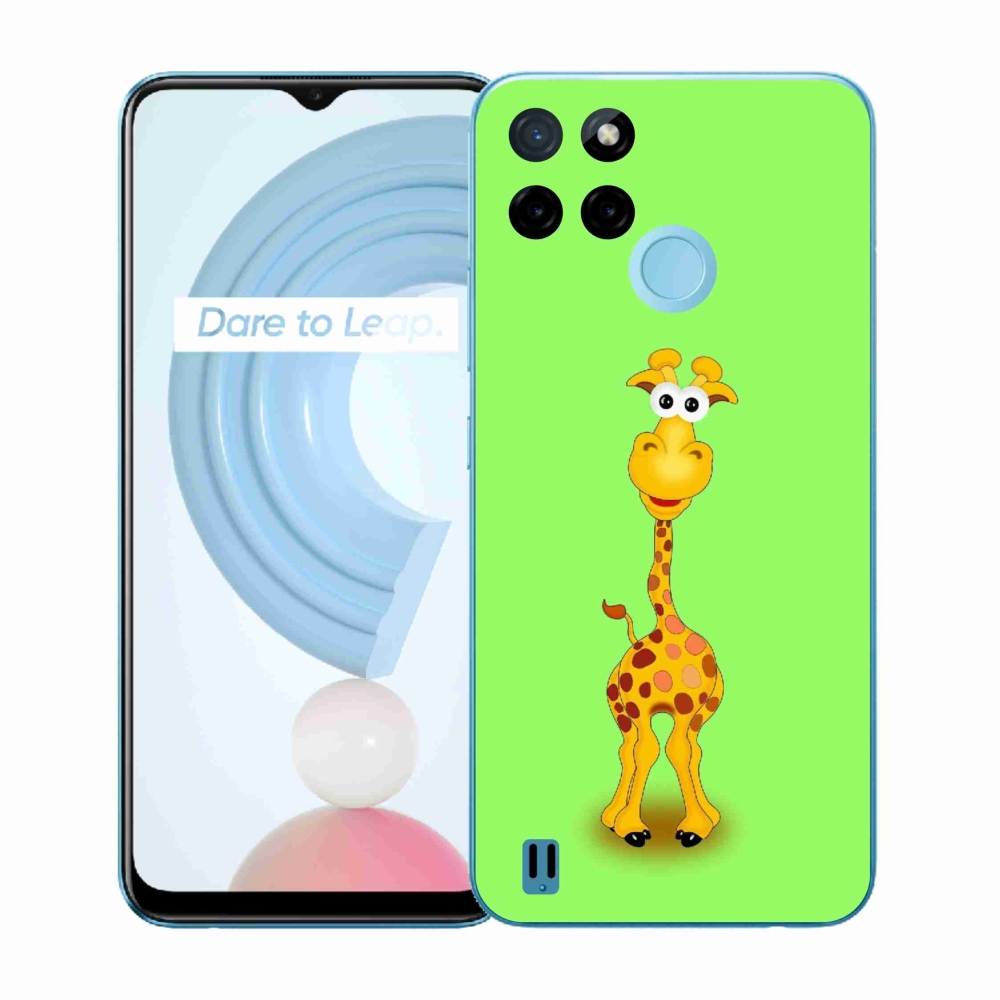 Zselés borítás mmCase a Realme C21Y/C25Y készülékhez - rajzfilm zsiráf