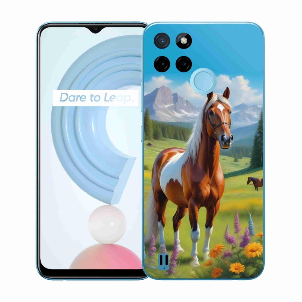 Zselés borító mmCase a Realme C21Y/C25Y készülékhez - ló a réten