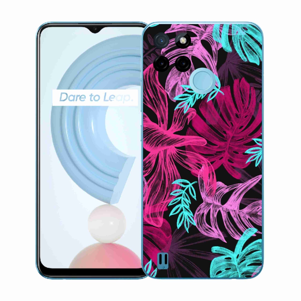 Zselés tok mmCase a Realme C21Y/C25Y készülékhez - virágok 1