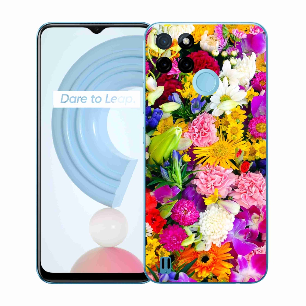 Zselés tok mmCase a Realme C21Y/C25Y készülékhez - virág 12