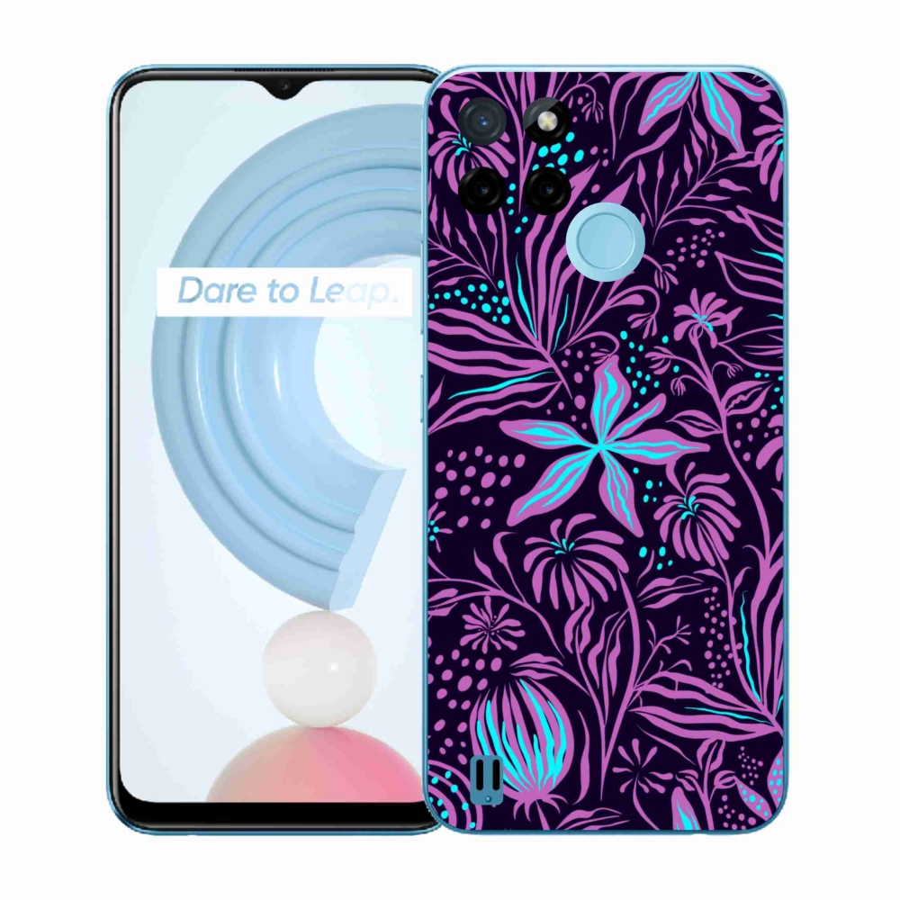 Zselés tok mmCase a Realme C21Y/C25Y készülékhez - virágok 2