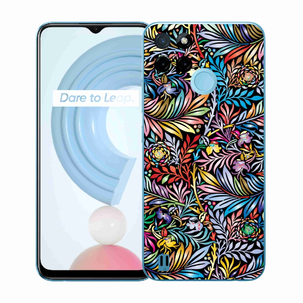 Zselés tok mmCase a Realme C21Y/C25Y készülékhez - Virágok 5