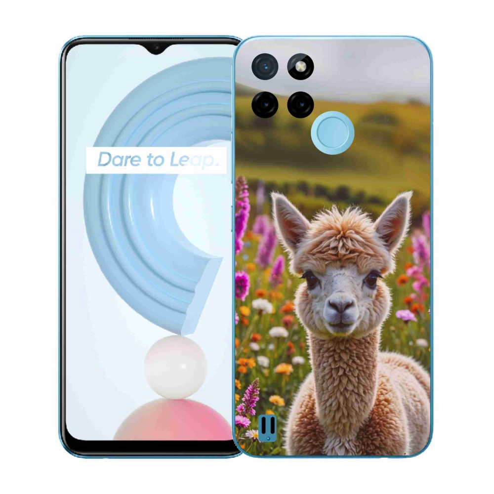 Zselés borító mmCase a Realme C21Y/C25Y készülékhez - láma a réten