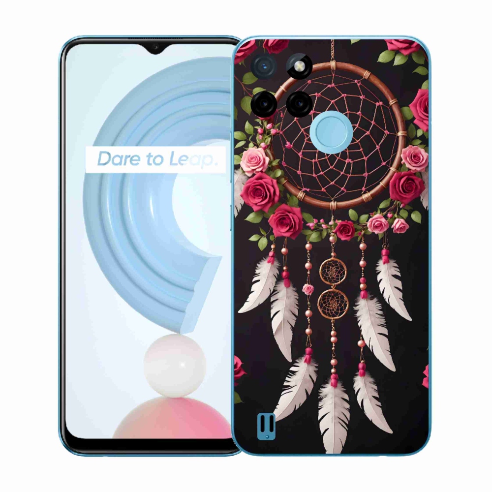 Gél borítás mmCase a Realme C21Y/C25Y készülékhez - álomfogó rózsákkal