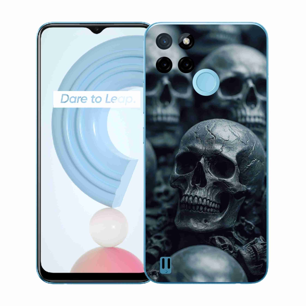 Zselés borítás mmCase a Realme C21Y/C25Y készülékhez - koponya 2