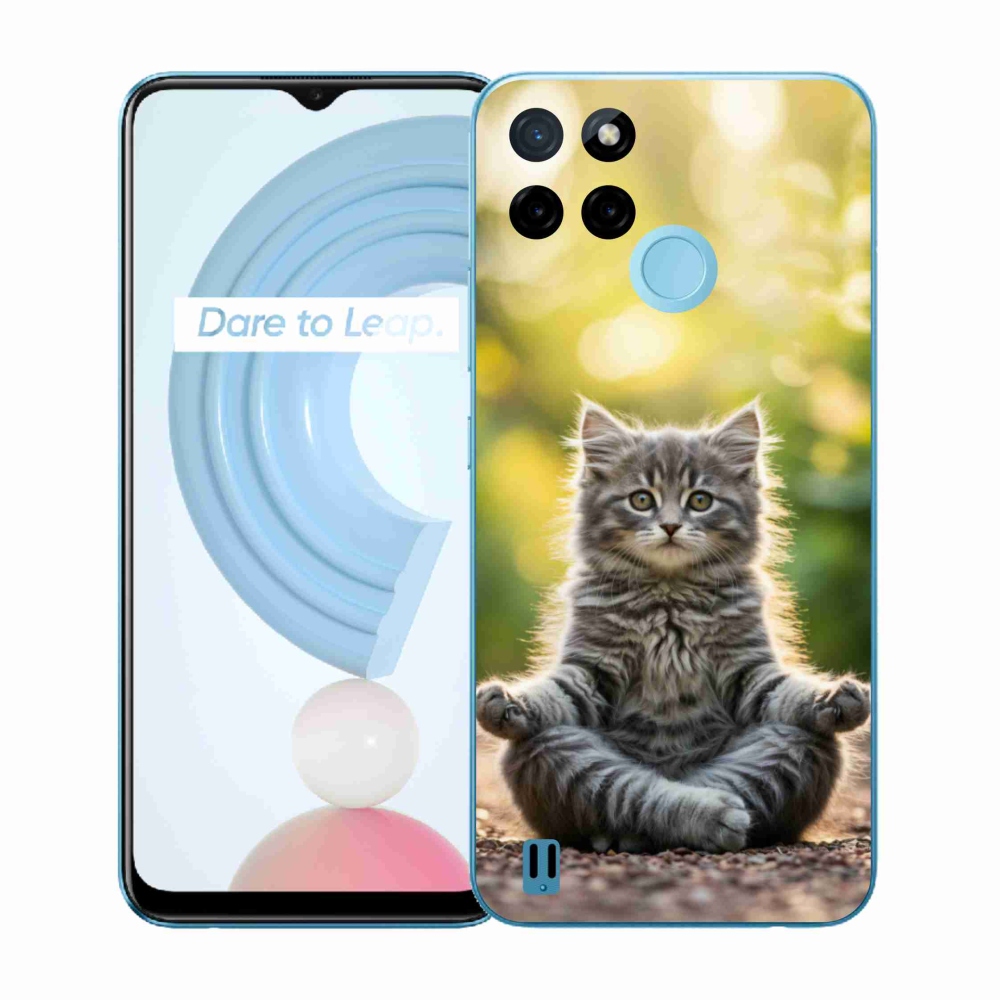 Gél borítás mmCase a Realme C21Y/C25Y készülékhez - meditáló cica