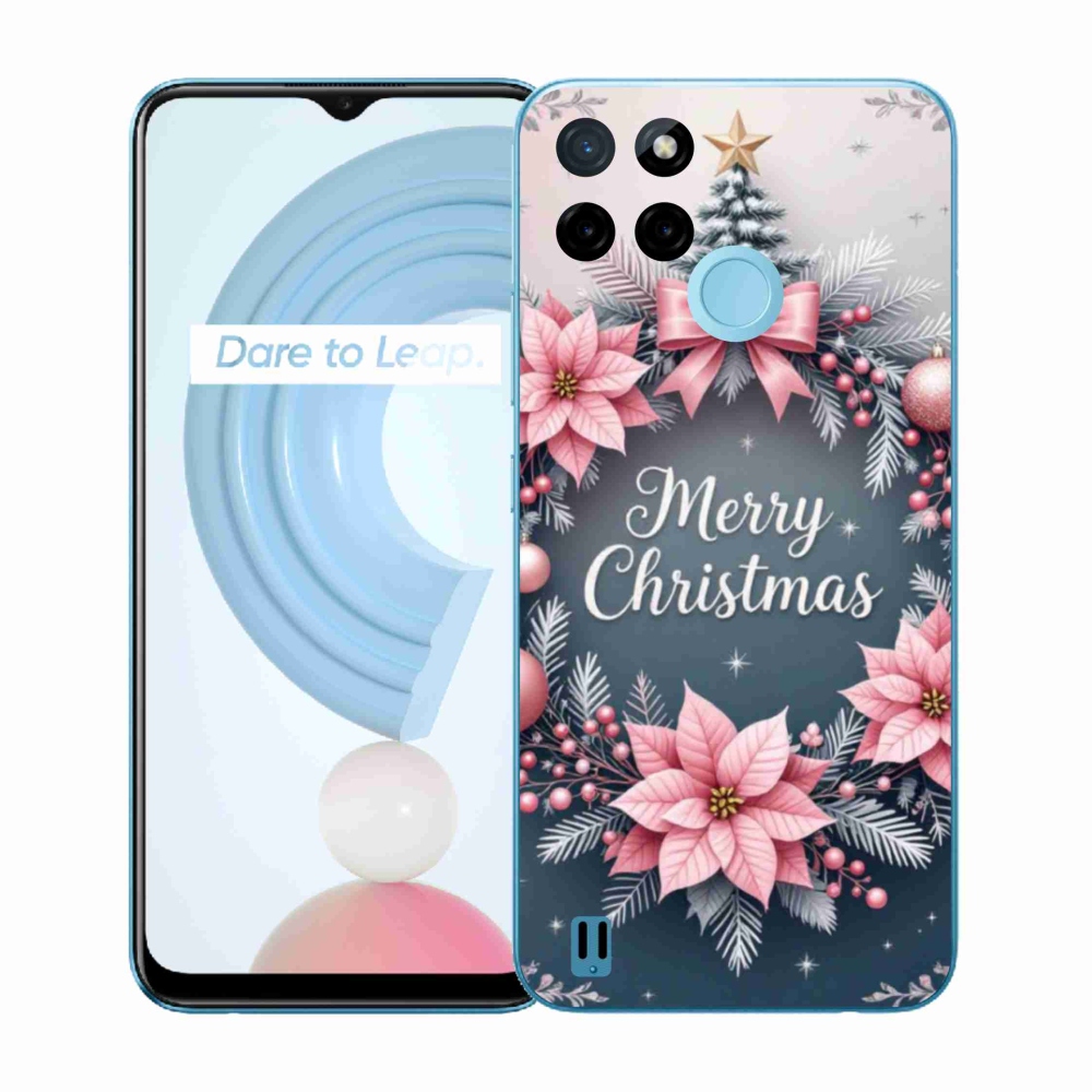 Gél borító mmCase a Realme C21Y/C25Y készülékhez - boldog karácsonyt!
