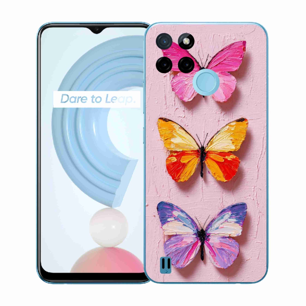 Zselés borítás mmCase a Realme C21Y/C25Y készülékhez - pillangó szentháromság