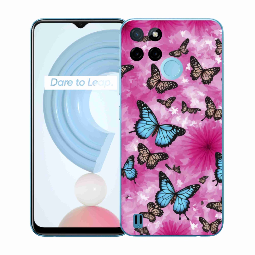 Zselés borítás mmCase a Realme C21Y/C25Y készülékhez - pillangókert