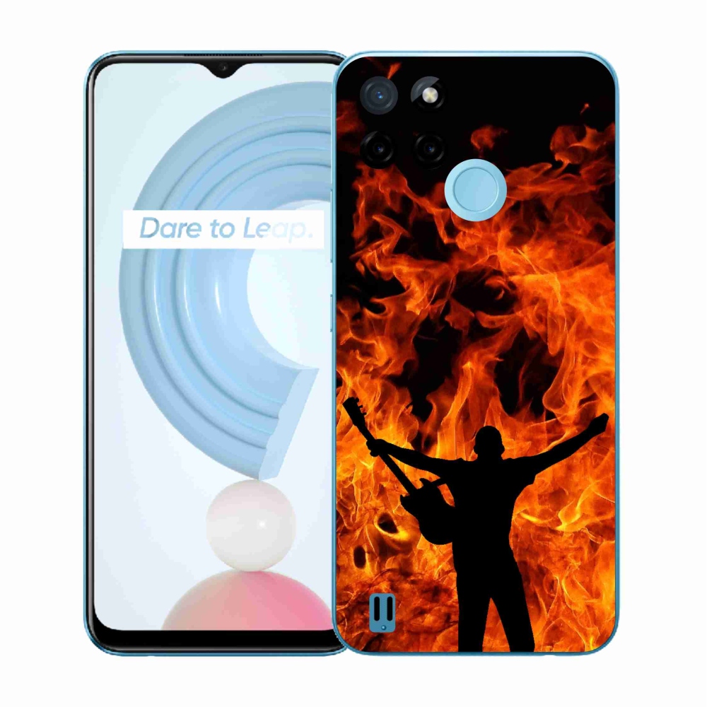 Zselés borítás mmCase a Realme C21Y/C25Y készülékhez - zenész és tűz