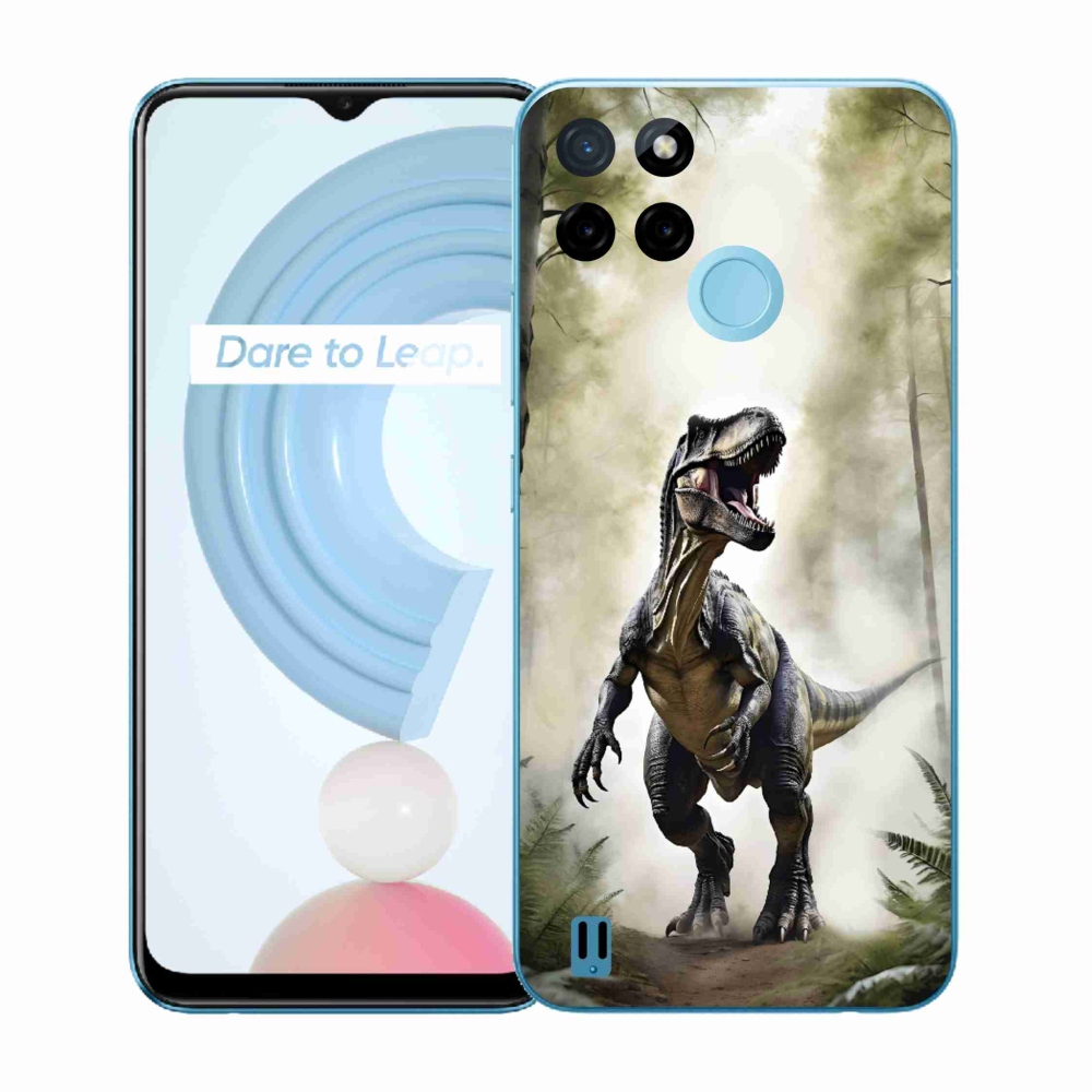 Zselés borítás mmCase a Realme C21Y/C25Y készülékhez - dühös T-Rex