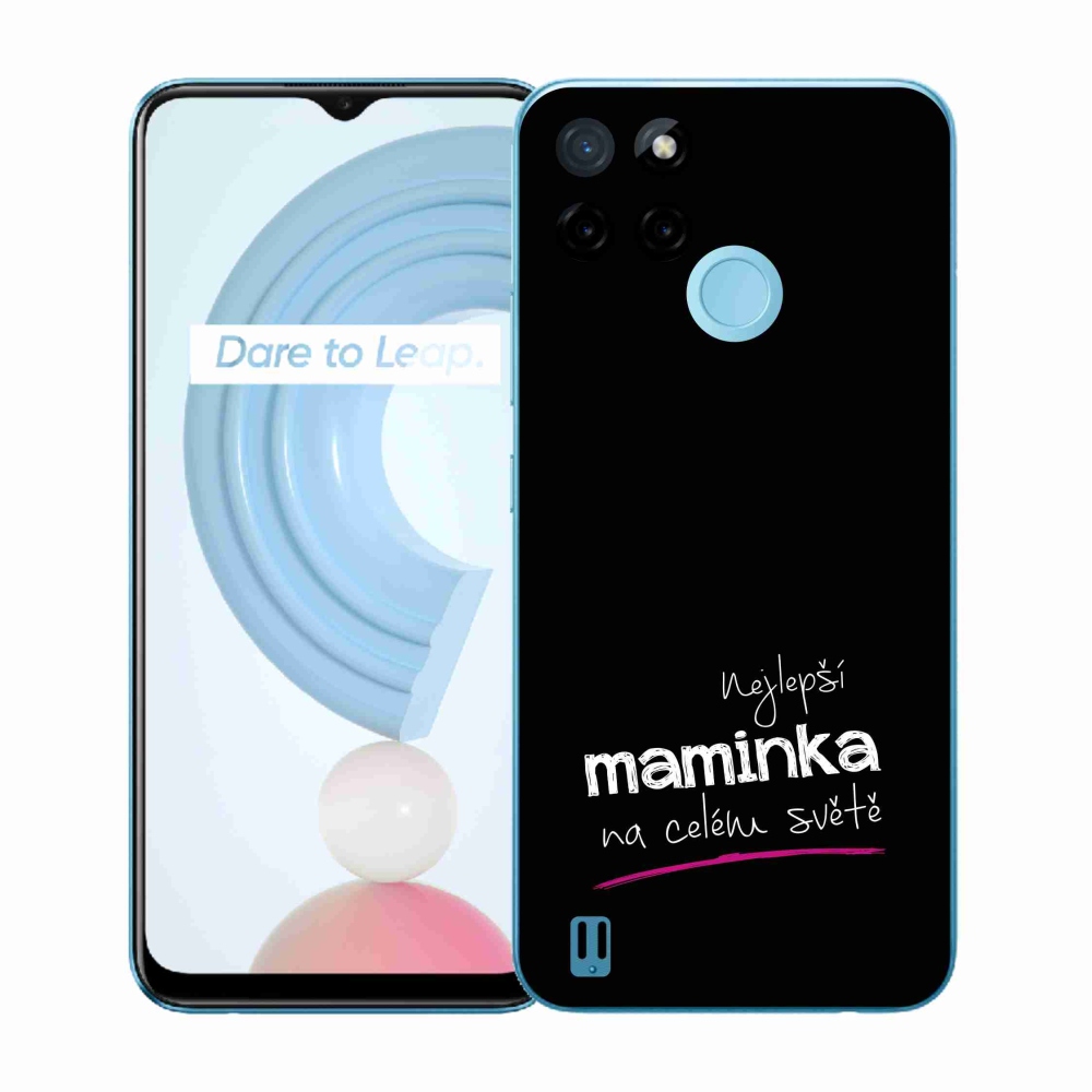 Gél borító mmCase a Realme C21Y/C25Y készülékre - legjobb anya 4 fekete háttérrel