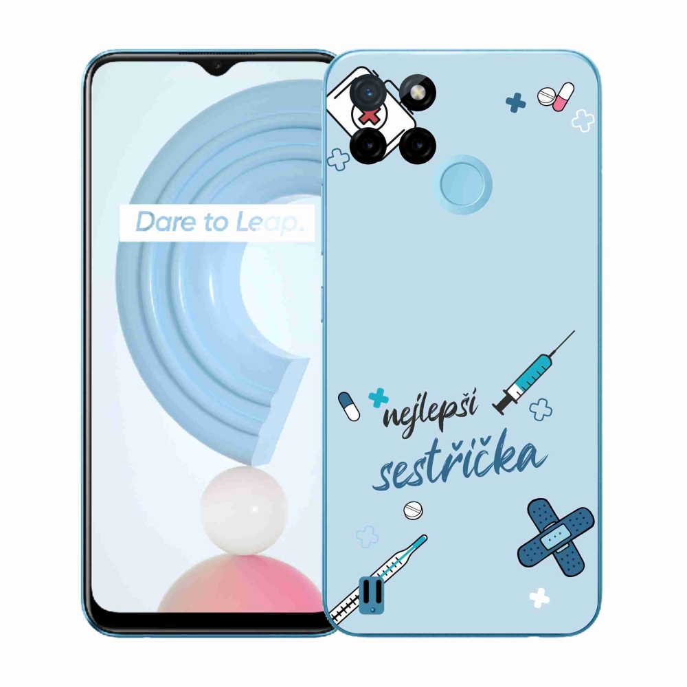 Gélborítás mmCase a Realme C21Y/C25Y készülékre - a legjobb kishúg kék háttere