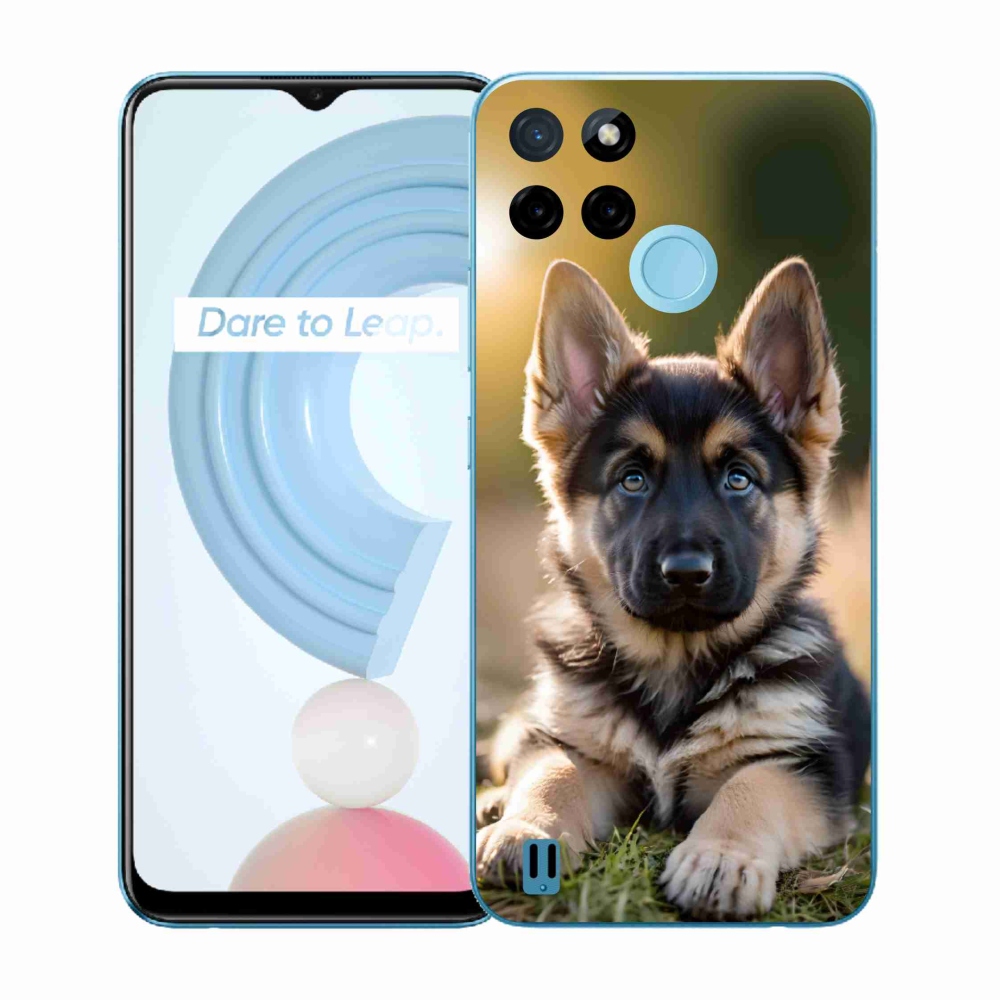 Gél borítás mmCase for Realme C21Y/C25Y - Német juhászkutya a vadonban