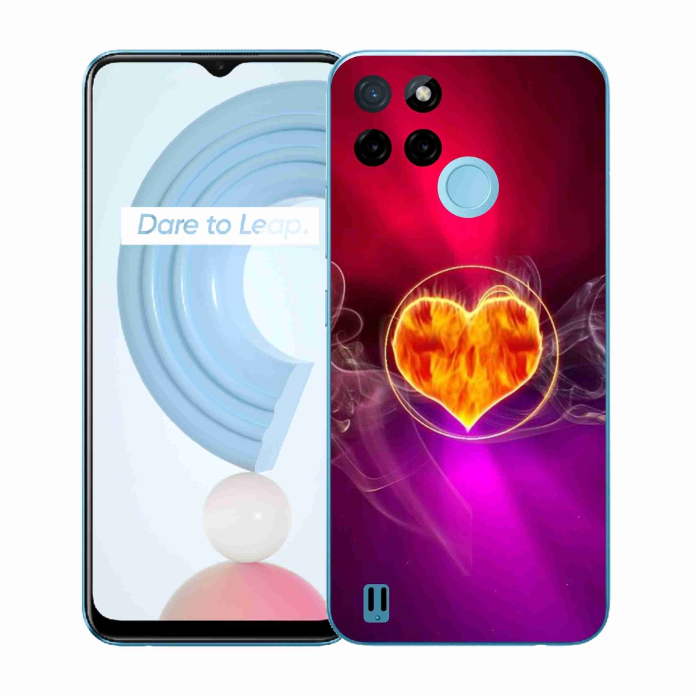 Zselés borítás mmCase a Realme C21Y/C25Y készülékhez - tüzes szív