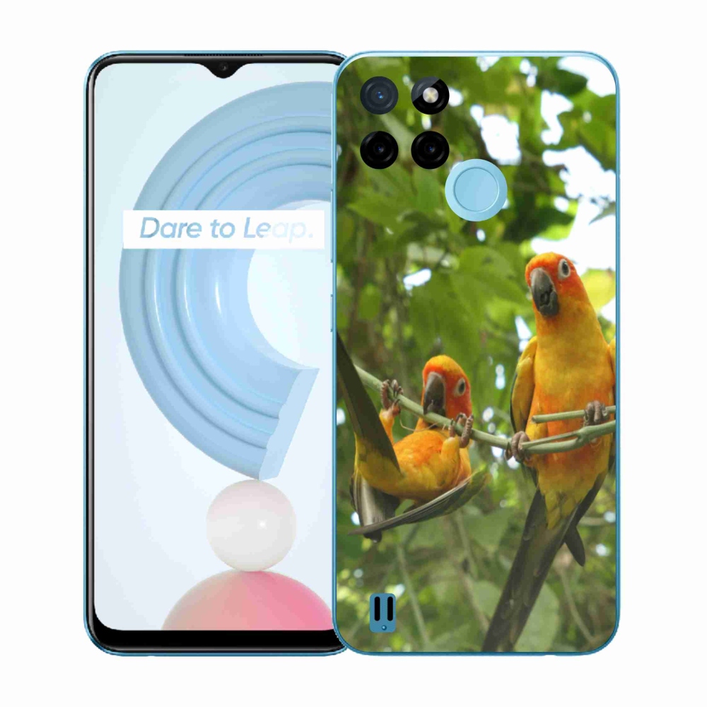 Zselés borítás mmCase a Realme C21Y/C25Y készülékhez - papagájok aratingy