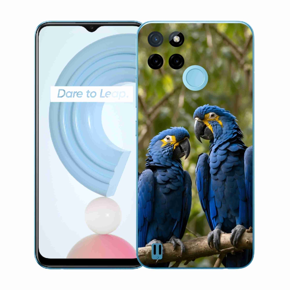 Zselés borítás mmCase a Realme C21Y/C25Y készülékhez - papagáj duo