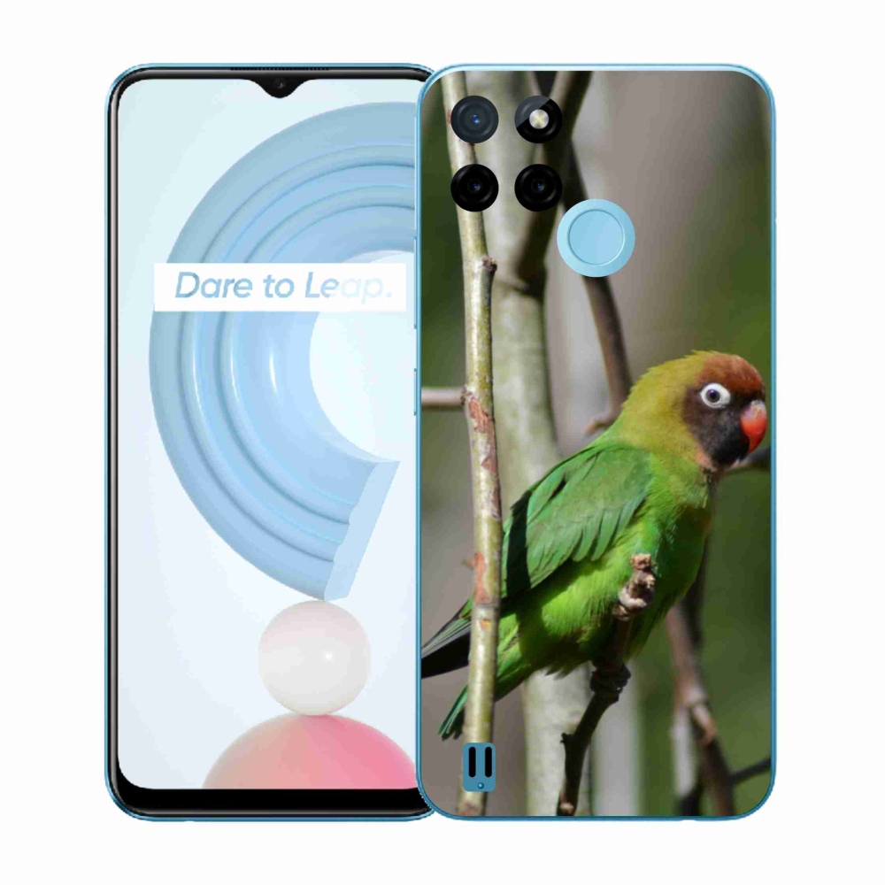 Zselés borítás mmCase a Realme C21Y/C25Y készülékhez - papagáj agapornis
