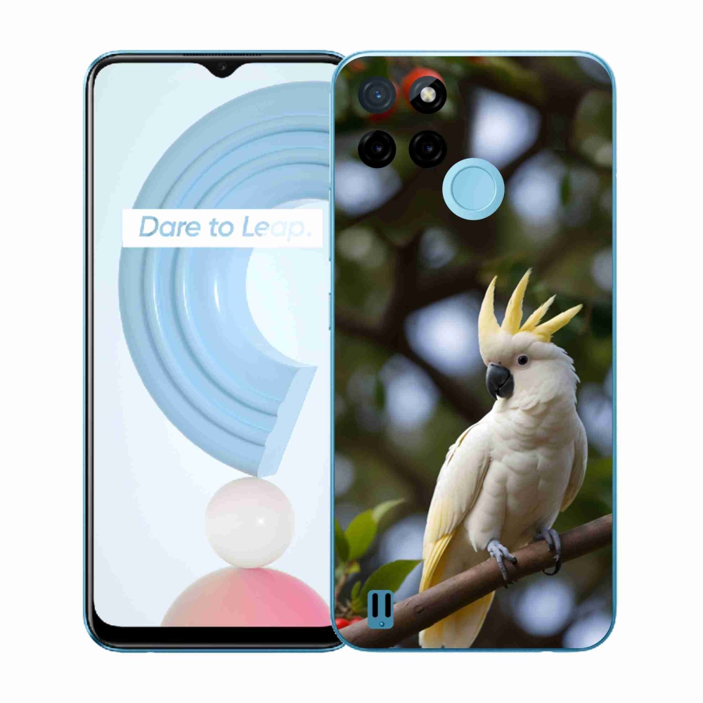 Zselés borítás mmCase a Realme C21Y/C25Y készülékhez - papagáj kakadu 3