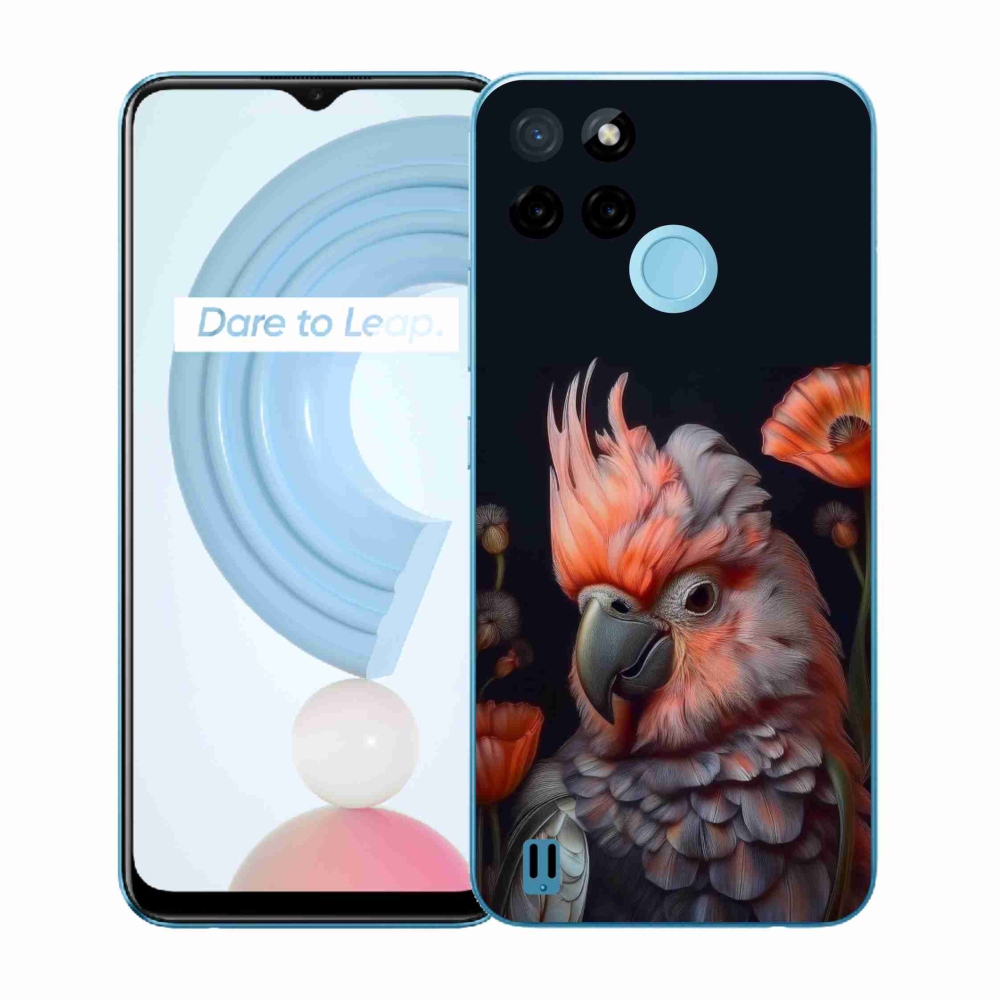Zselés borítás mmCase a Realme C21Y/C25Y készülékhez - kakadu papagáj színekben