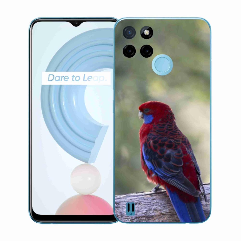 Zselés borítás mmCase a Realme C21Y/C25Y készülékhez - papagáj rosela