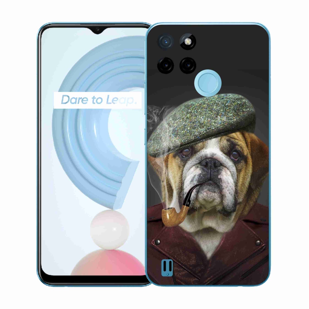 Zselés borítás mmCase a Realme C21Y/C25Y készülékhez - kutya csővel