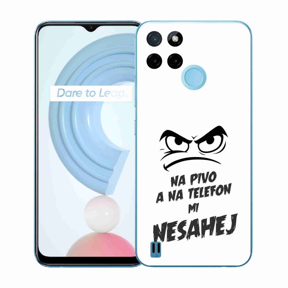 Zselés borító mmCase a Realme C21Y/C25Y készülékhez - sör motívum 2 fehér háttér