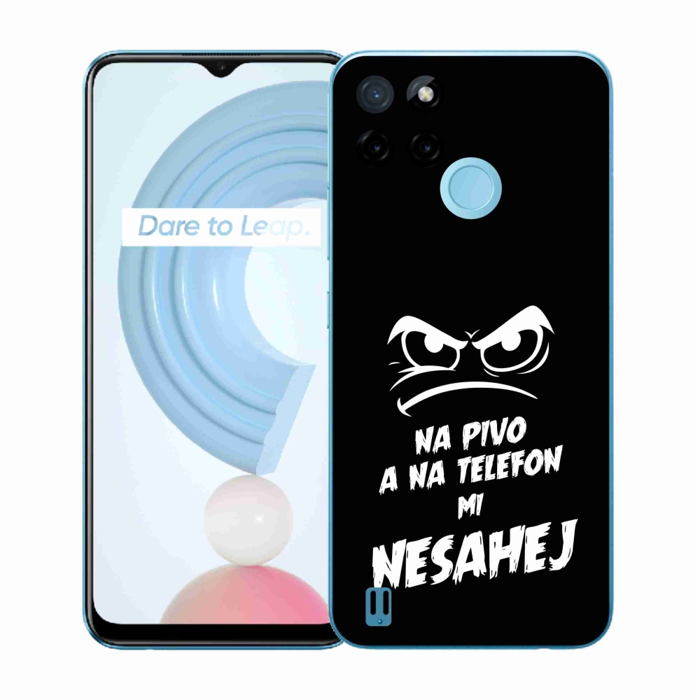 Zselés borító mmCase a Realme C21Y/C25Y készülékhez - sör motívum 2 fekete háttér