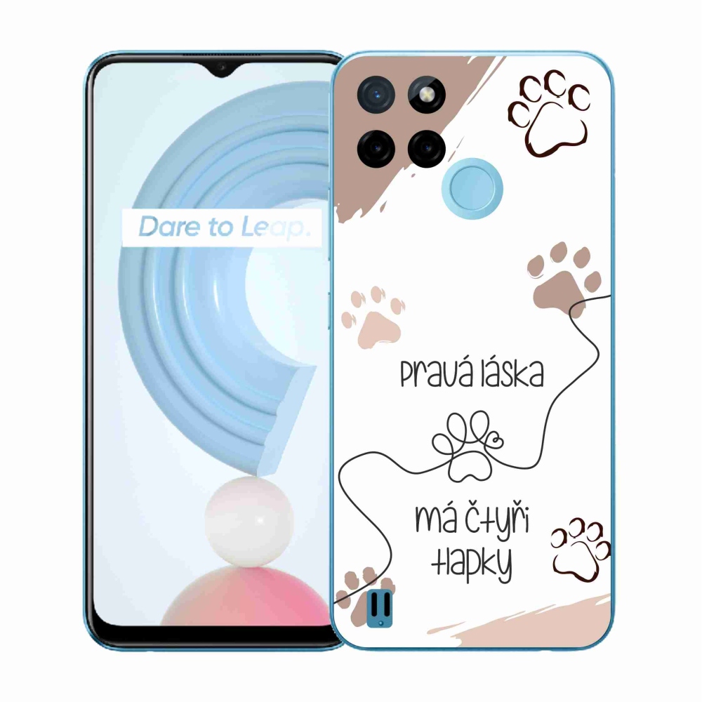 Gél tok mmCase a Realme C21Y/C25Y készülékhez - kutya motívum 1 fehér háttér