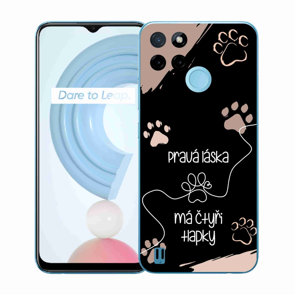 Gél tok mmCase a Realme C21Y/C25Y készülékhez - kutya motívum 1 fekete háttér