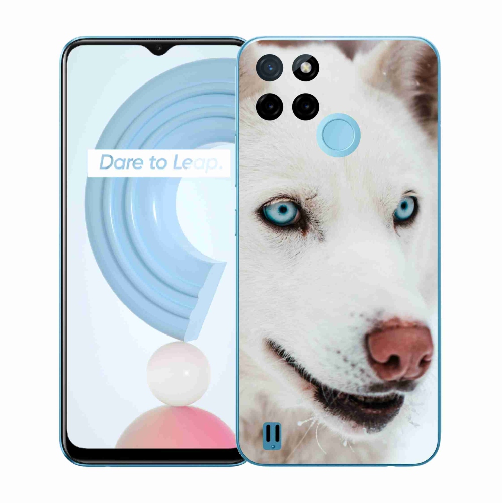 Zselés borítás mmCase a Realme C21Y/C25Y készülékhez - kutyaszemmel nézet