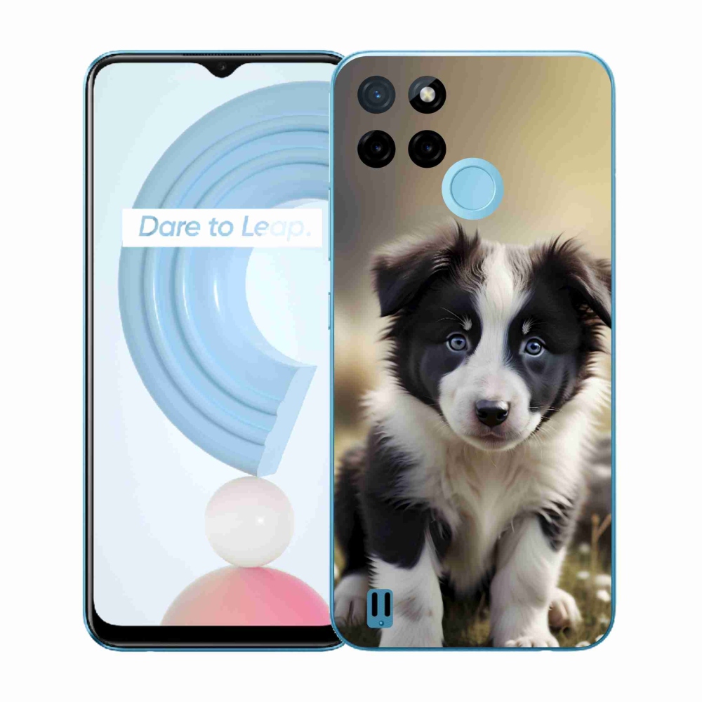 Gélburkolat mmCase a Realme C21Y/C25Y készülékhez - aranyos border collie