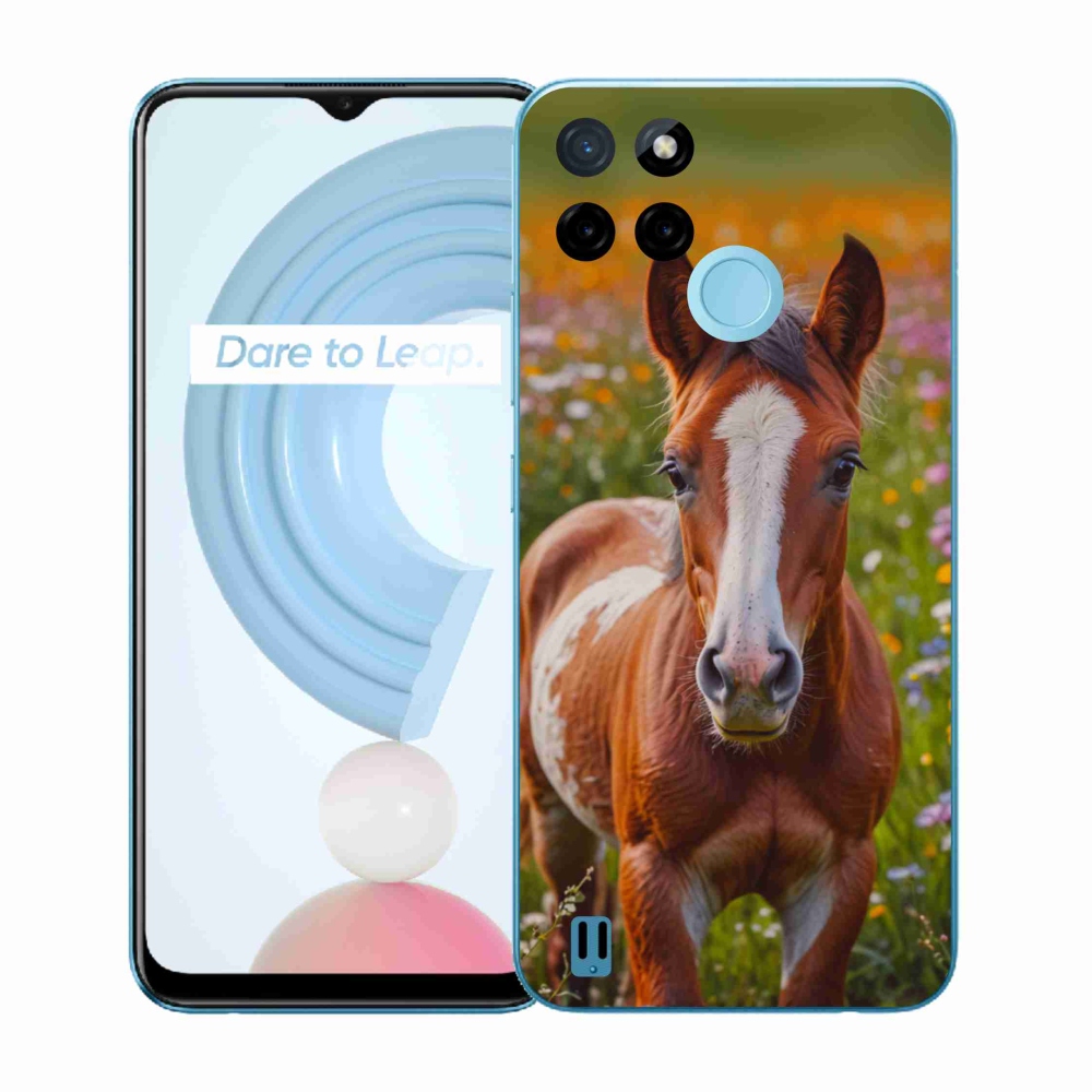 Zselés borítás mmCase a Realme C21Y/C25Y készülékhez - aranyos csikó