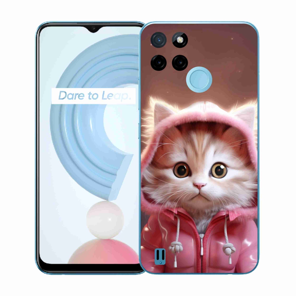 Gél borítás mmCase a Realme C21Y/C25Y készülékhez - aranyos cica 3