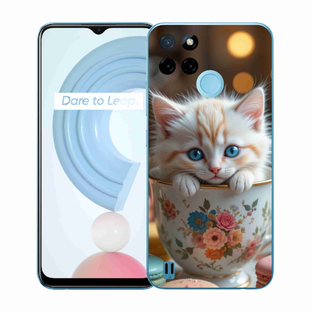 Gél borítás mmCase a Realme C21Y/C25Y készülékhez - aranyos cica 6
