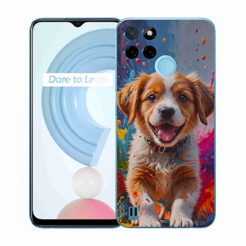 Zselés borítás mmCase a Realme C21Y/C25Y készülékhez - aranyos kiskutya 3