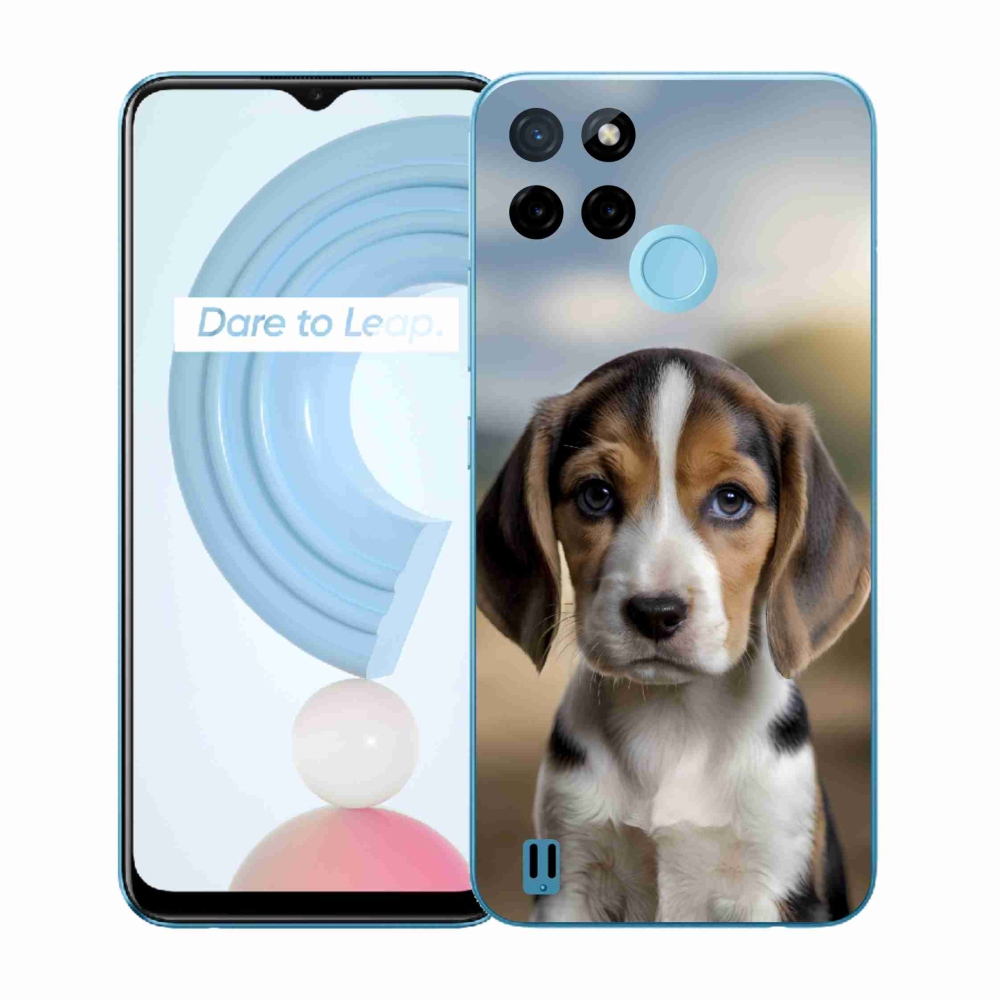 Zselés borítás mmCase a Realme C21Y/C25Y készülékhez - aranyos beagle