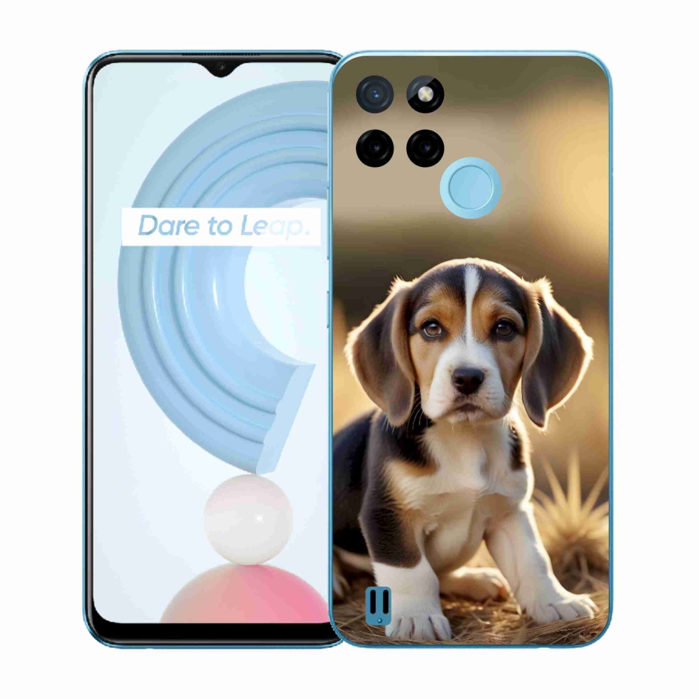 Zselés borítás mmCase a Realme C21Y/C25Y készülékhez - aranyos beagle