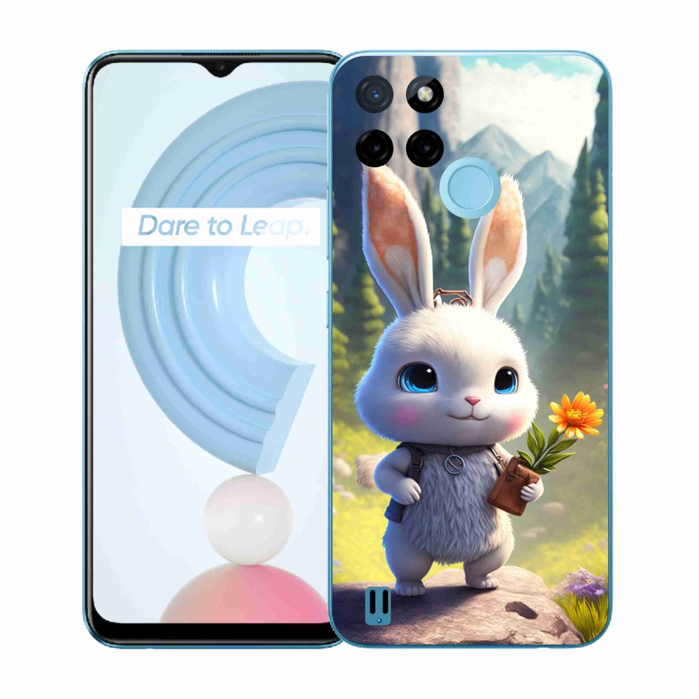 Zselés borítás mmCase a Realme C21Y/C25Y készülékhez - aranyos nyuszi