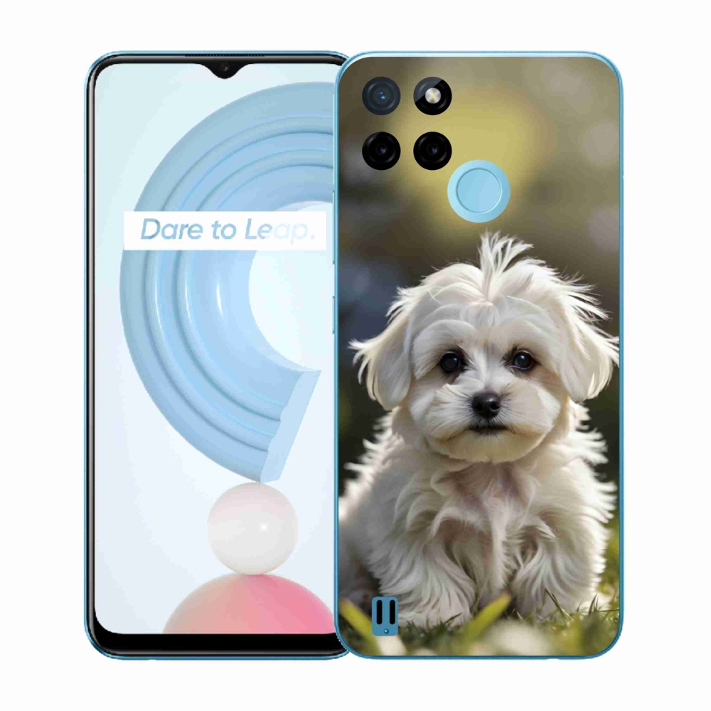 Zselés borítás mmCase a Realme C21Y/C25Y készülékhez - aranyos máltai kutya