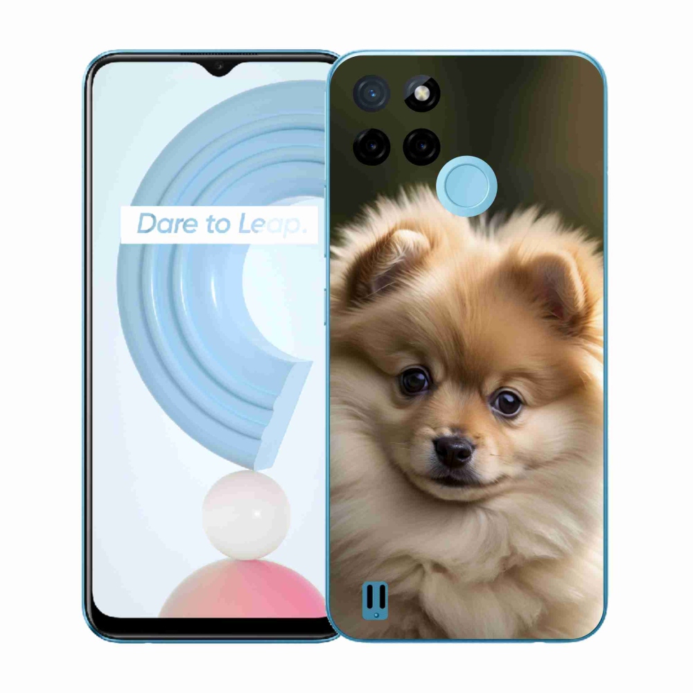 Zselés borítás mmCase a Realme C21Y/C25Y készülékhez - aranyos pomerániai 2